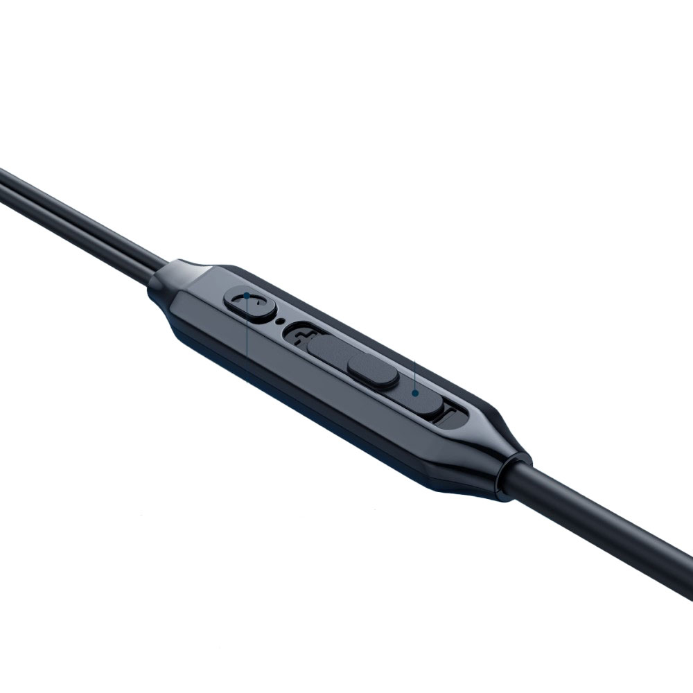EC06 Stereo In-Ear Kopfhörer Headset mit USB C Anschluss   Mikrofon und Lautstärkeregler - Schwarz