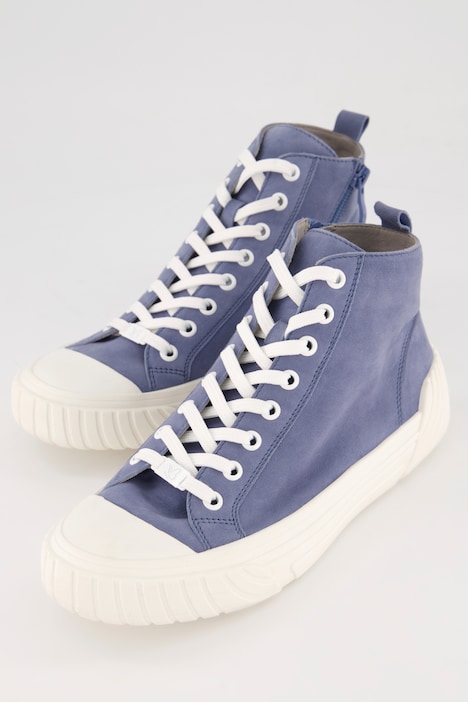 Caprice Leder-Sneaker, hoher Schaft, Zipper, Komfortweite