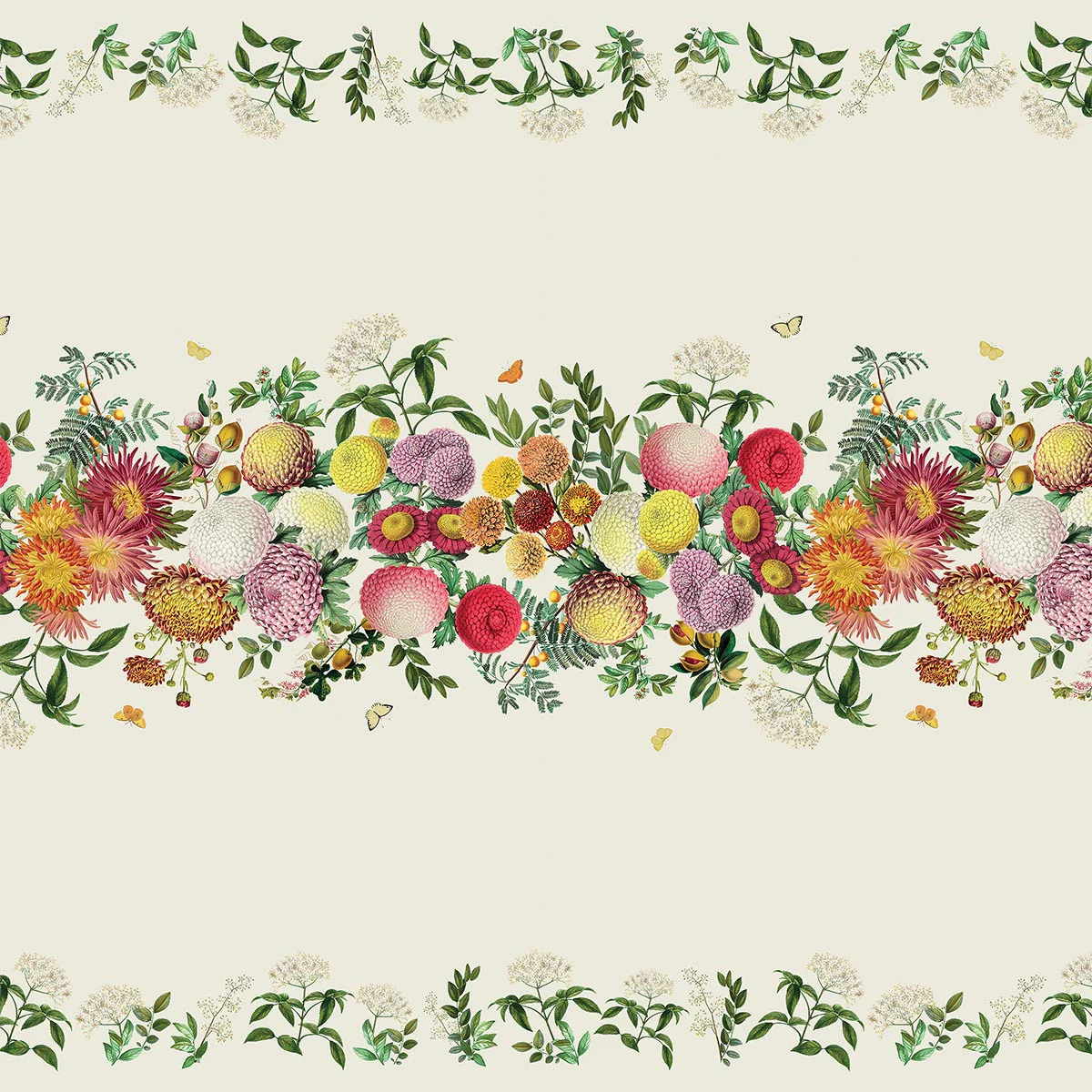Nappe métis lin & coton multicolore 115x115 Garnier Thiebaut
