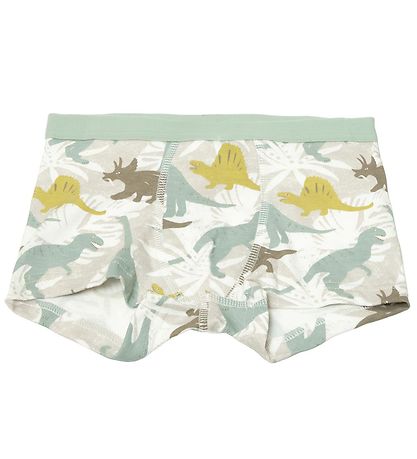 Joha Boxershorts - Off White/Støvet  Grøn m. Dino