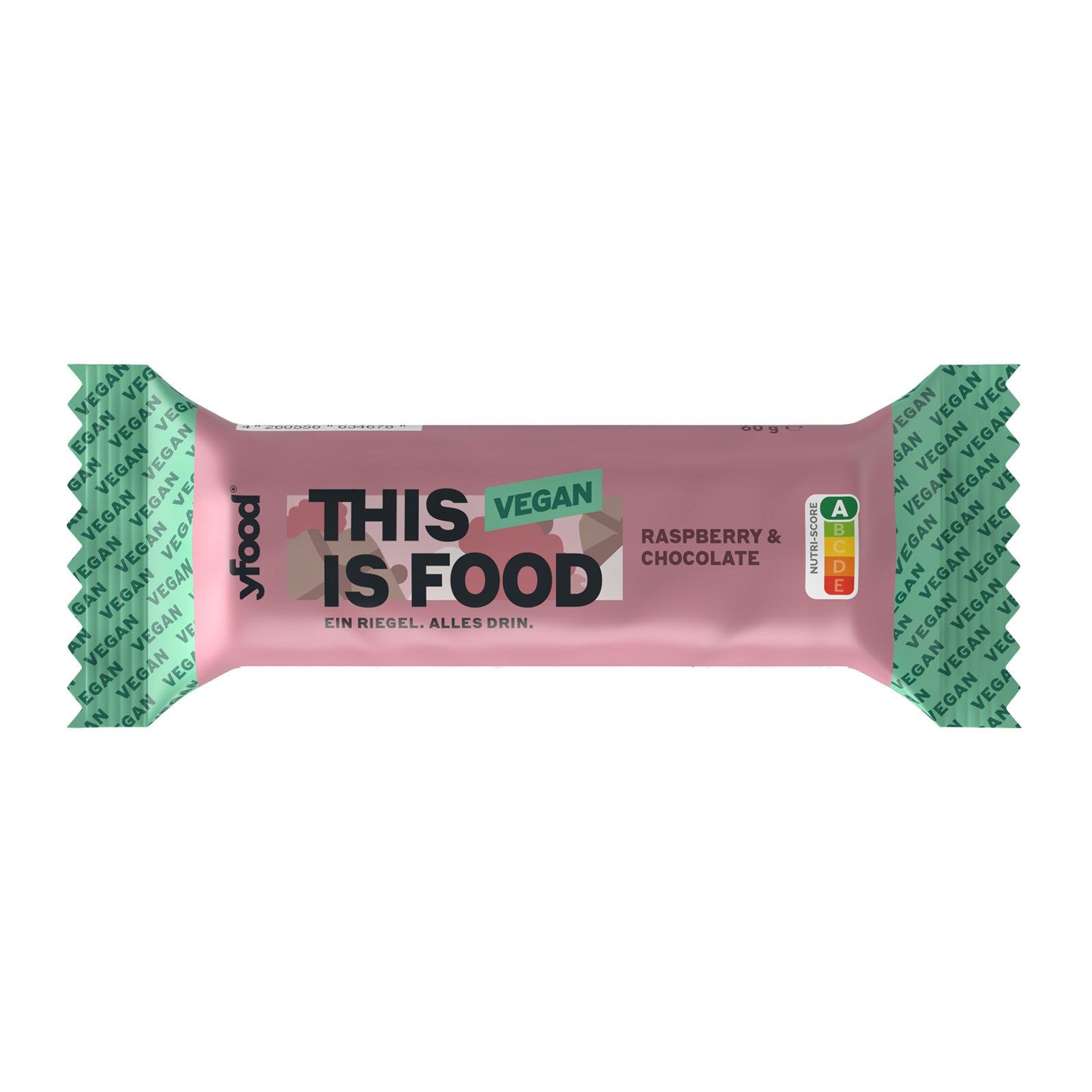 YFood Riegel Vegan Rasberry Chocolate