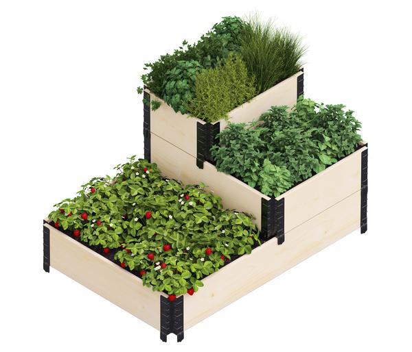 Upyard Holz-Stufenbeet, Variante 1, ca.