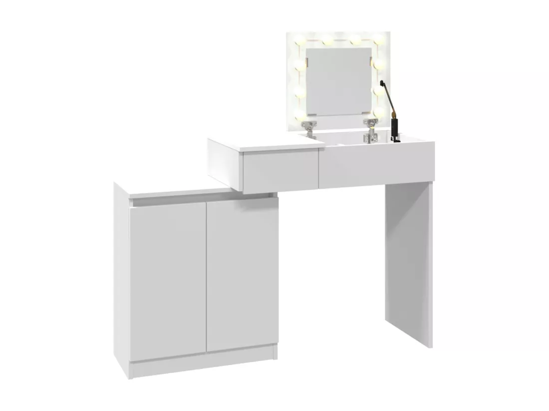 Coiffeuse avec LED blanc 115x37x110,5 cm