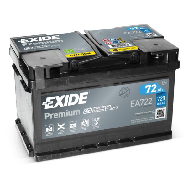 Exide Bateria Premium 72ah 720en Lb3 d. Ea722