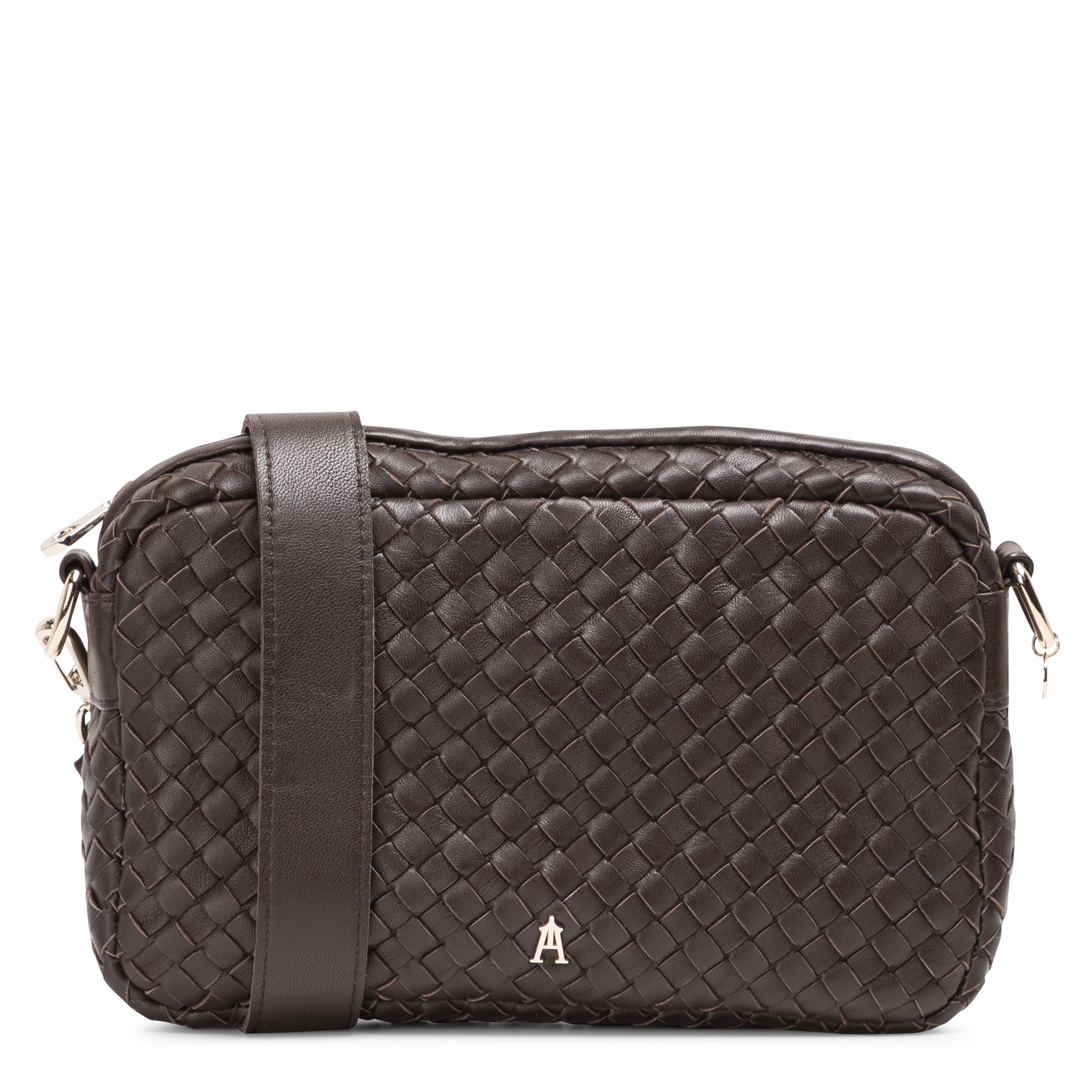 COLORADO - Sac bandoulière en cuir tressé | Marron