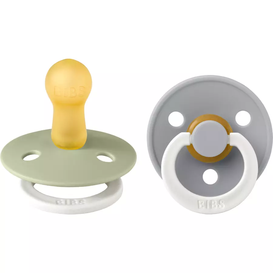 BIBS® Nachtschnuller Colour Sage  Cloud 6-18 Monate, 2 Stk.