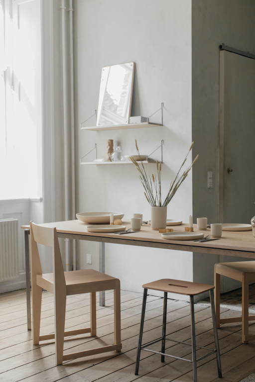 Frama Shelf wandplank 80x27 wit geolied/roestvrijstaal