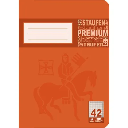 Staufen Premium Schulheft, A4, 16 Bl., Lin.42, 5 mm kariert mit Umrandung