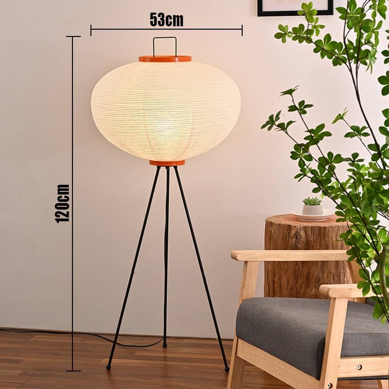 LED Stehlampe Wohnzimmer Papierlampe,Standlampe mit Handgemachtem Lampenschirm Papier Japanische Deko,120CM Stehlampen Papier für Schlafzimmer,Esszimmer mit Fußschalter,E27 Ecklampe Japanische Lampe