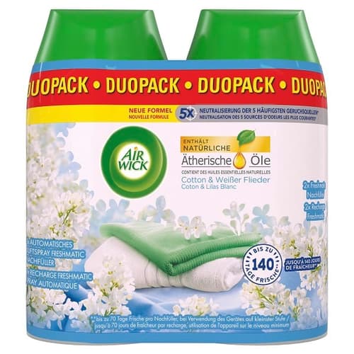 AirWick Freshmatic Max Nachfüller DUO Cotton & Weißer Flieder