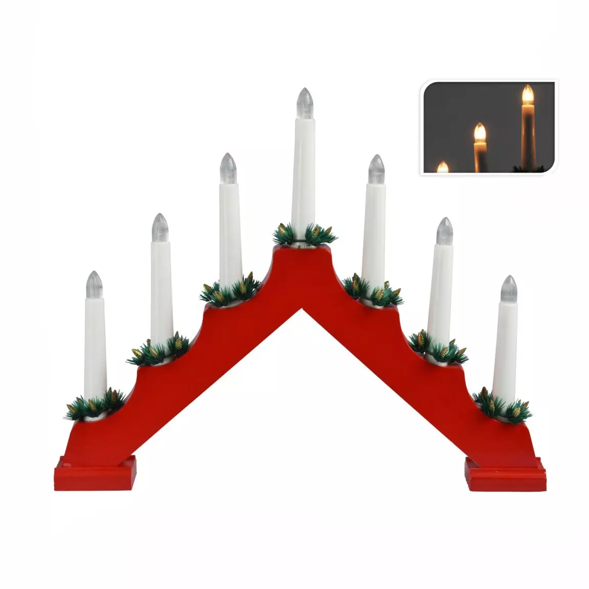 Chandelier lumineux Minuteur Rouge