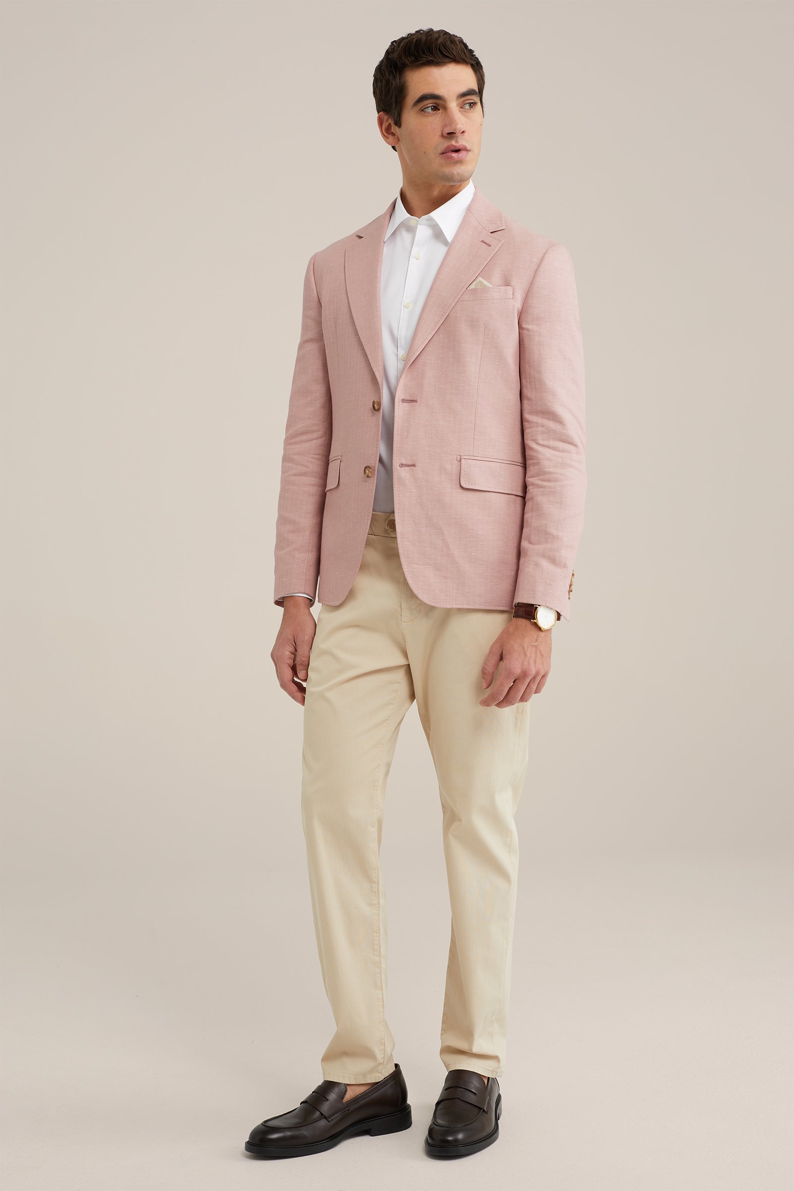 premium linnenmix blazer Van Gils Oudroze