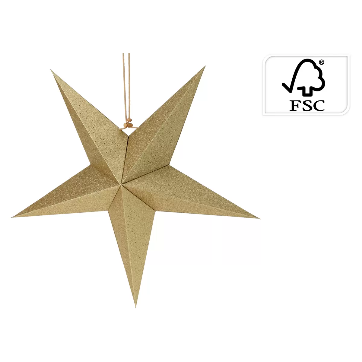 Papierstern Paper-Star Gold