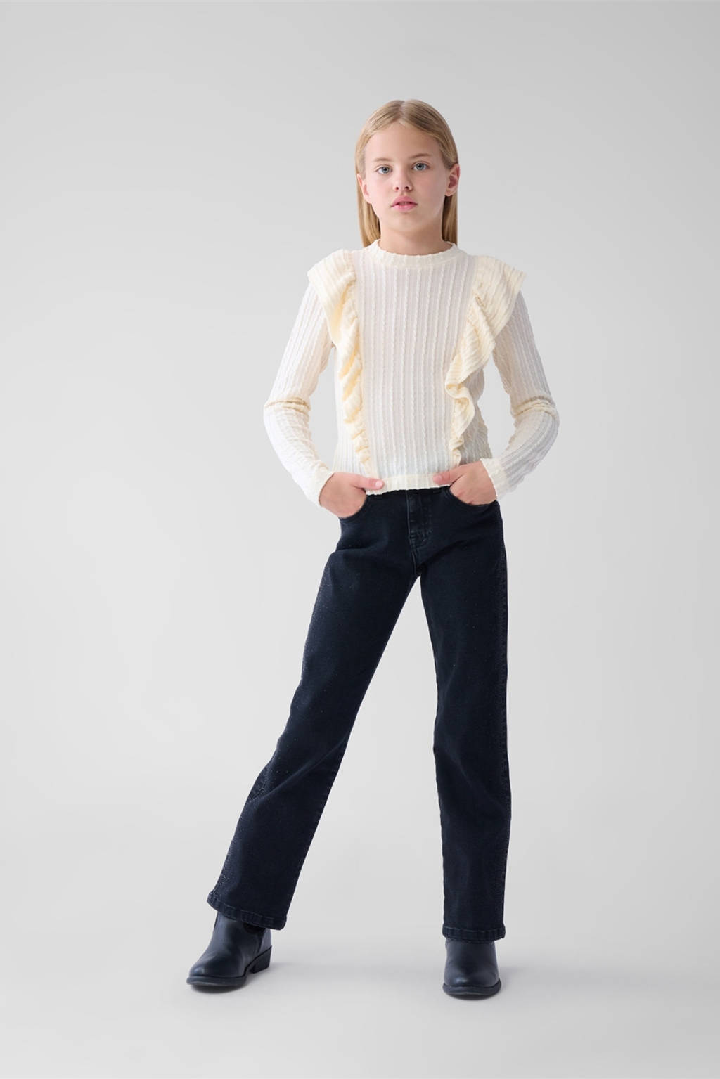 Shoeby straight leg jeans black denim