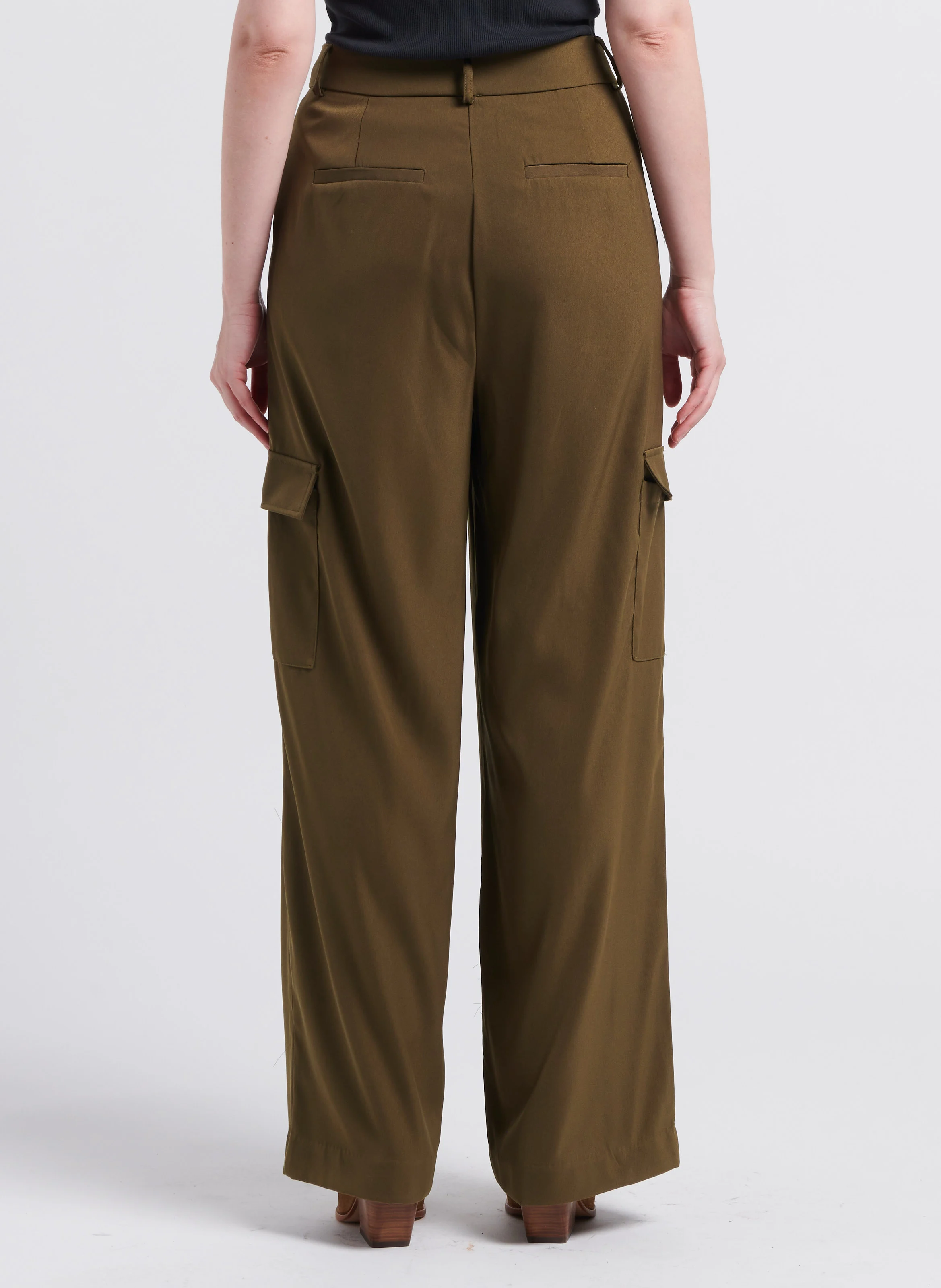 WINNIE MIA - Pantalon cargo fluide| Kaki