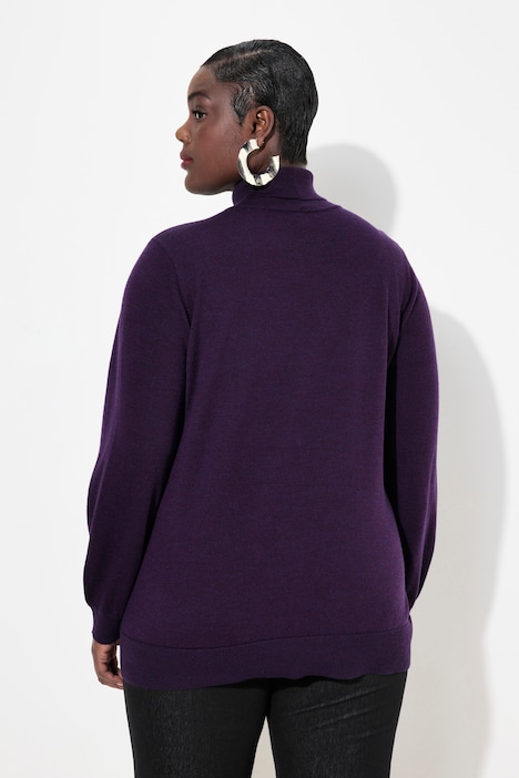 Rollkragen, Pullover, Merinowolle, Classic Fit, Langarm