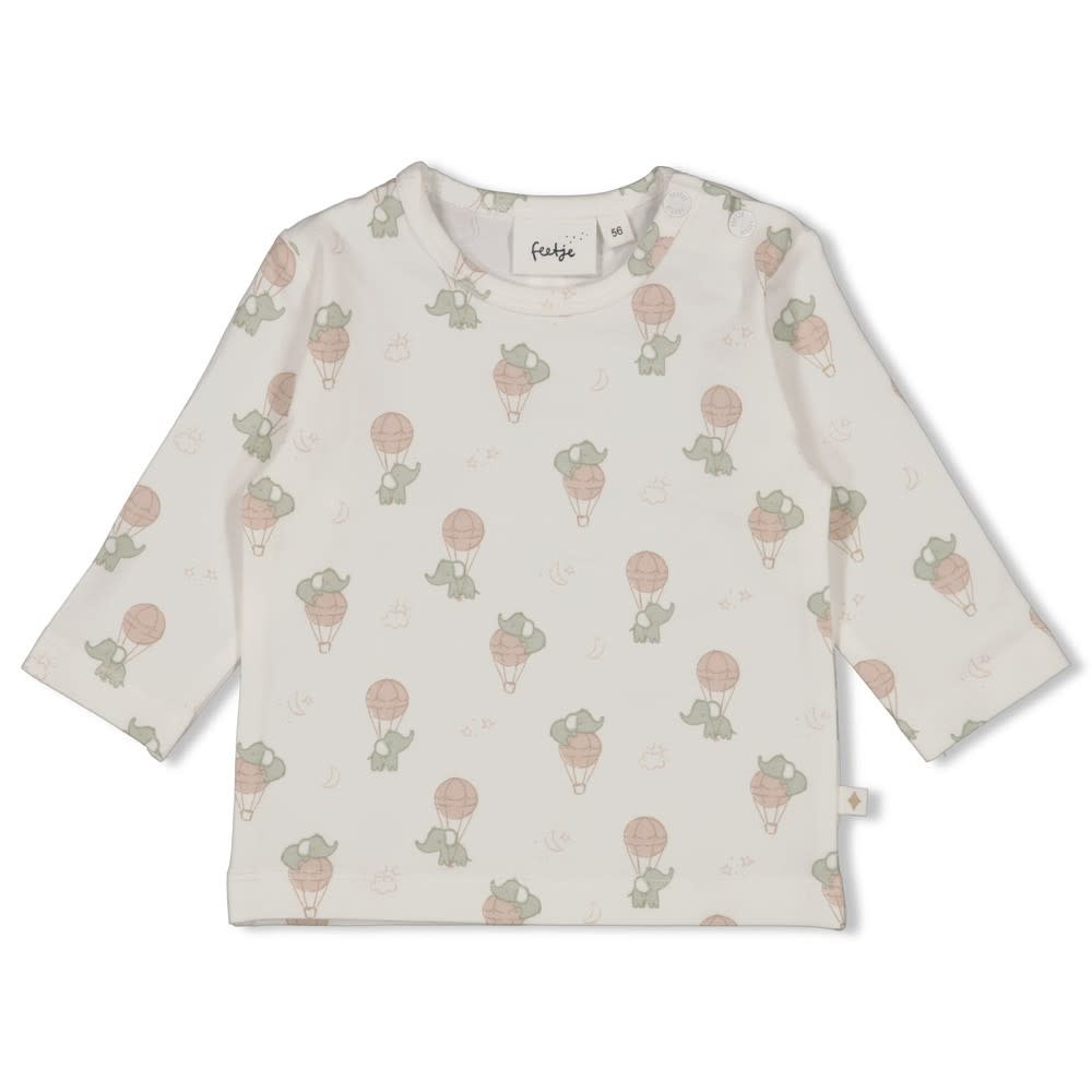 Feetje Feetje longsleeve aop - Elephant offwhite