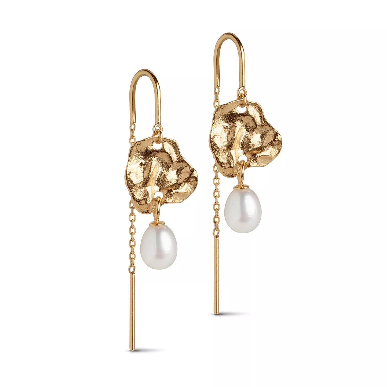 Enamel Kai Pearl Øreringe 18 kt. Forgyldt Sølv E326GM