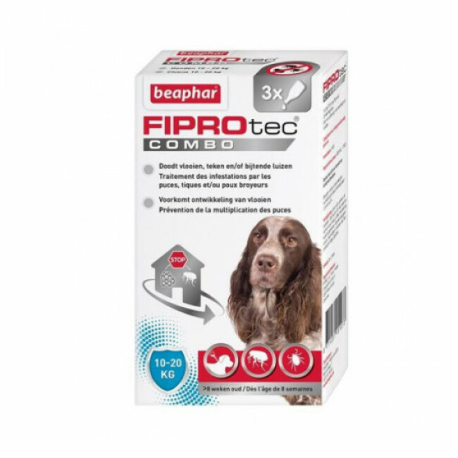 FIPROTEC COMBO contre les puces, tiques et poux broyeurs