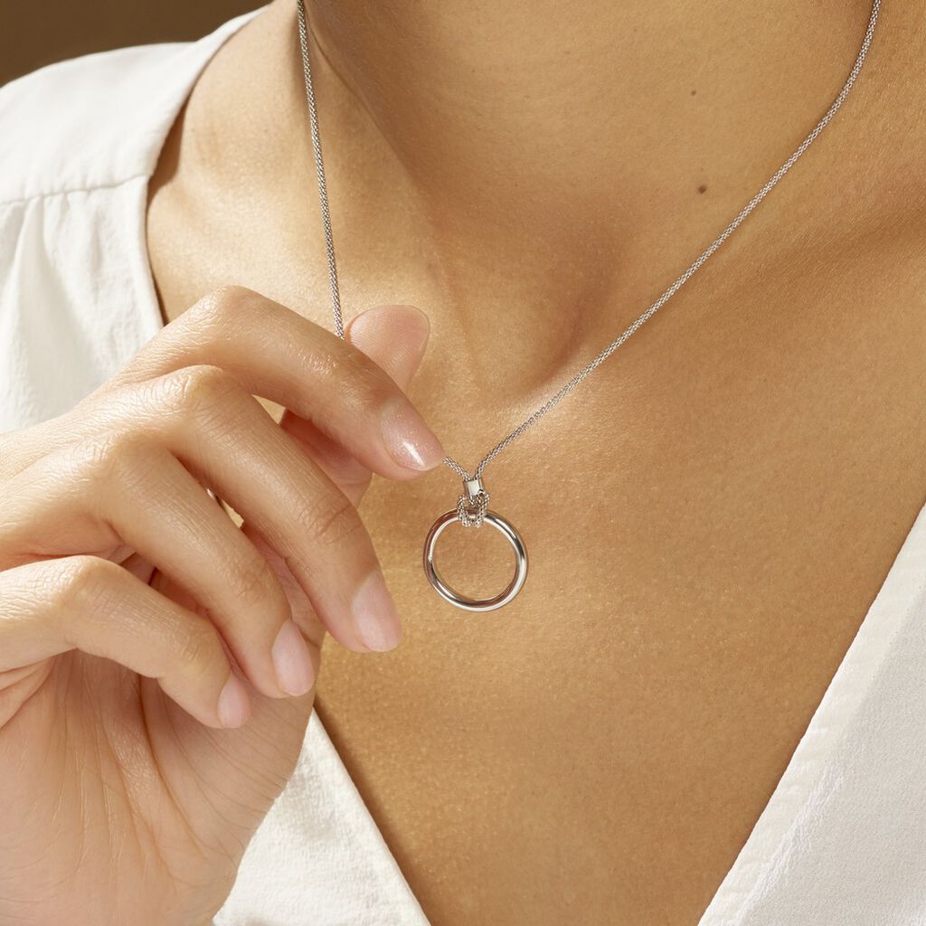 Collier Magda Argent Blanc