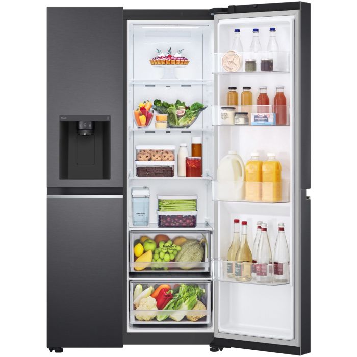 LG Side by Side GSLV71MCTD Matte Black - interner Wassertank // 70€ LG Cashback