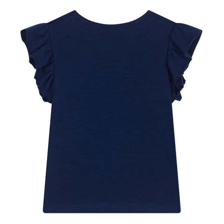 Petit Bateau T-shirt Mazarine Jersey Flammé | Bleu marine