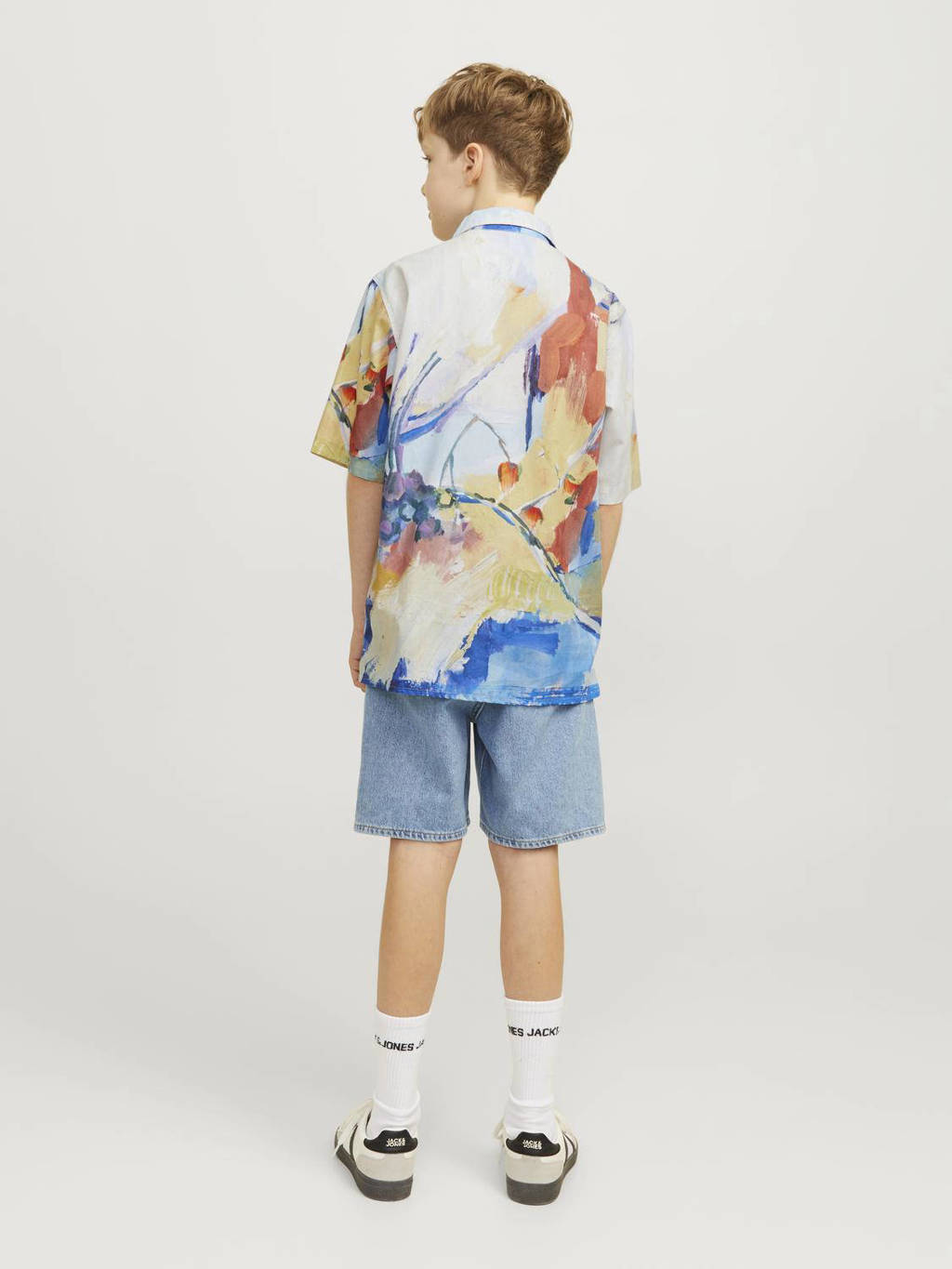 JACK & JONES overhemd JORLANDSCAPE met all over print blauw/multicolor
