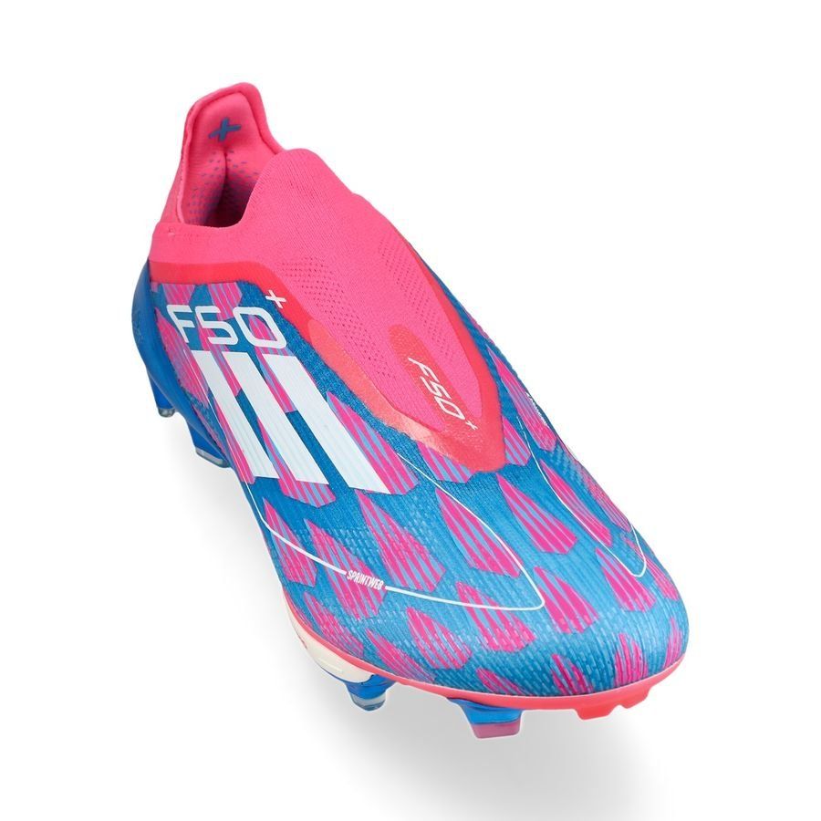 adidas F50   Laceless FG Reemergence - Bleu/Blanc/Rose