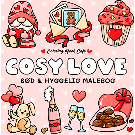 Cozy Love malebog - Coloring Book Cafe