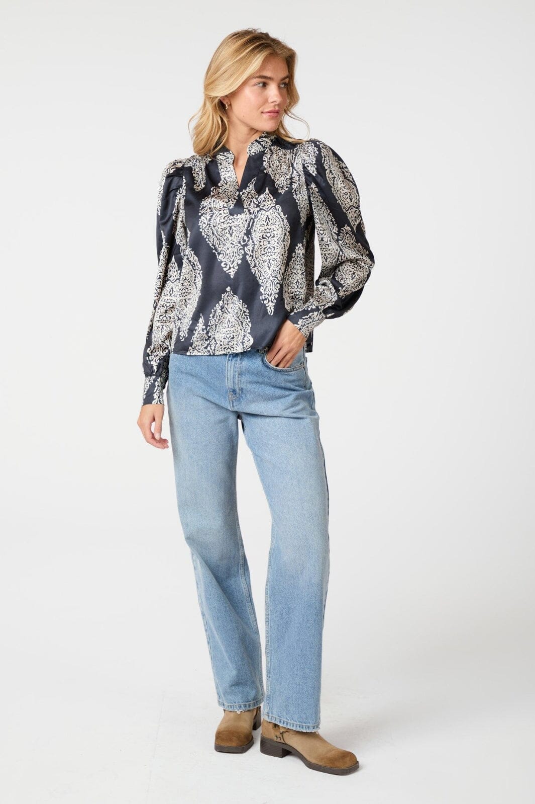 Neo Noir Rosslyn Paisley Drop Blouse 163976