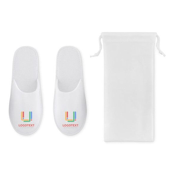 GiftRetail MO9782 - FLIP FLAP Paire de pantoufles & pochette