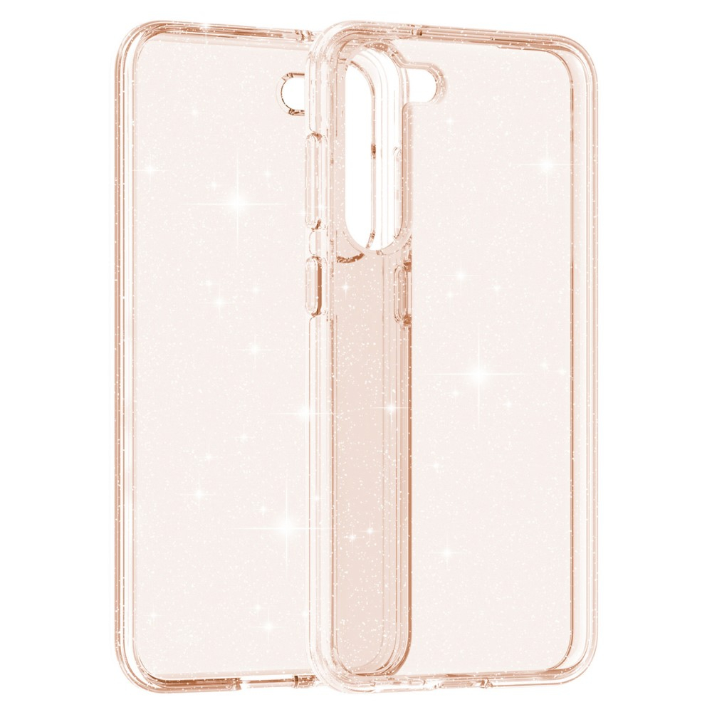 Samsung Galaxy S23 5G Hybrid Hardcase Schutzhülle im Glitzer Design - Gold / Transparent