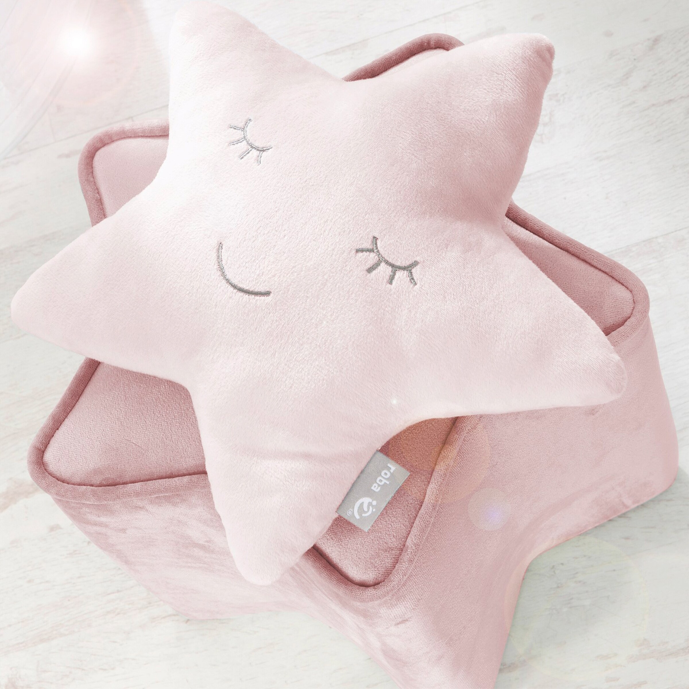roba Kissen Stern 19x32 cm rosa