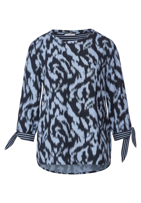 Print Mix Bluse - universal blue