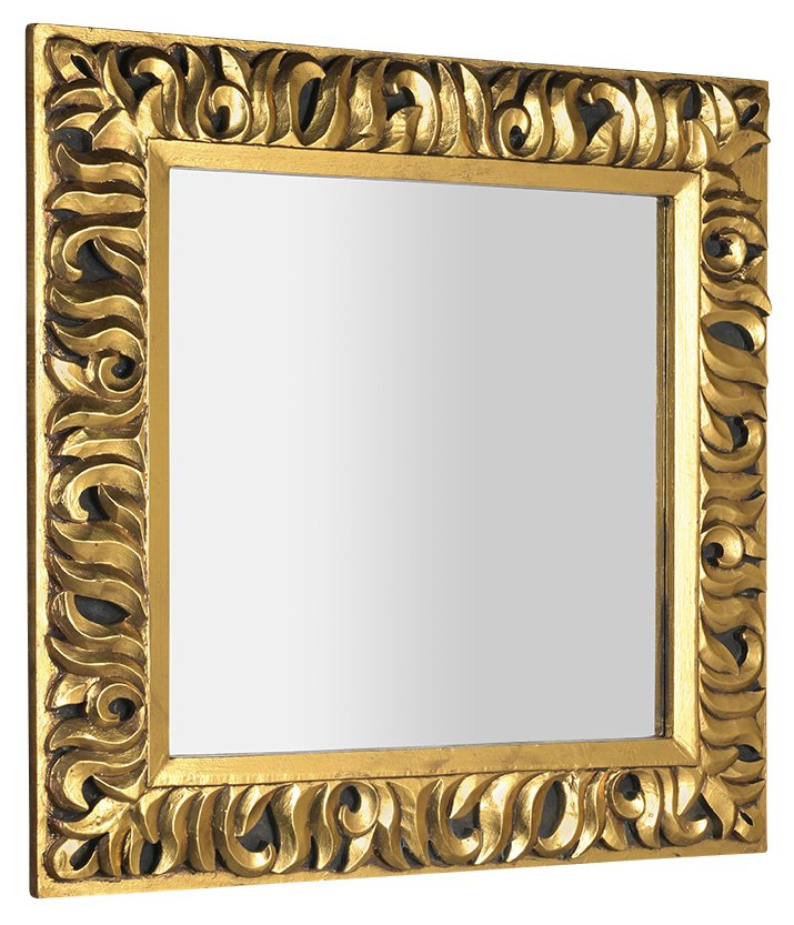 Sapho Zeegras barok spiegel 90x90cm goudkleurig houten frame