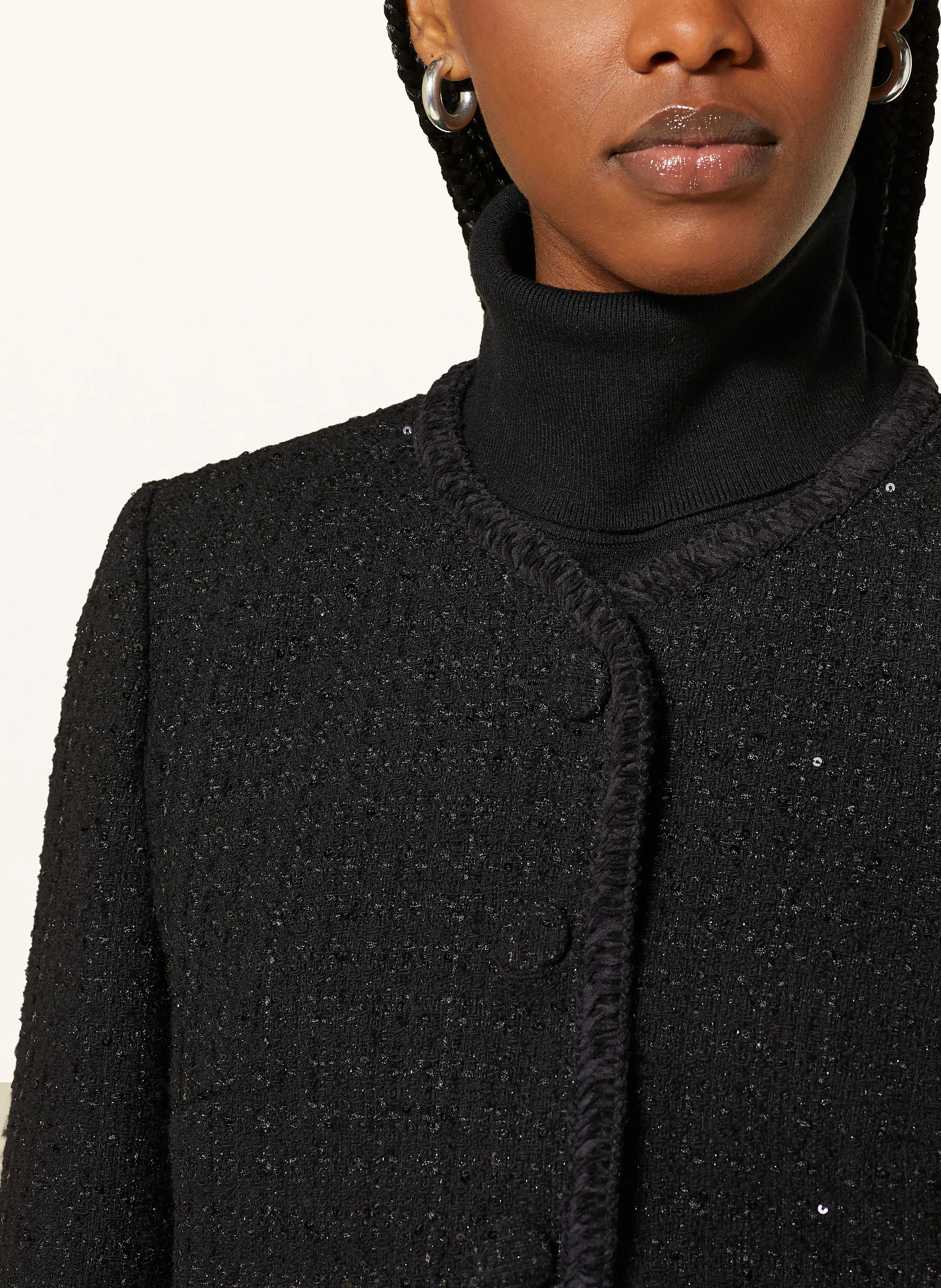 CLAUDIE PIERLOT Tweed-Jacke mit Glitzergarn