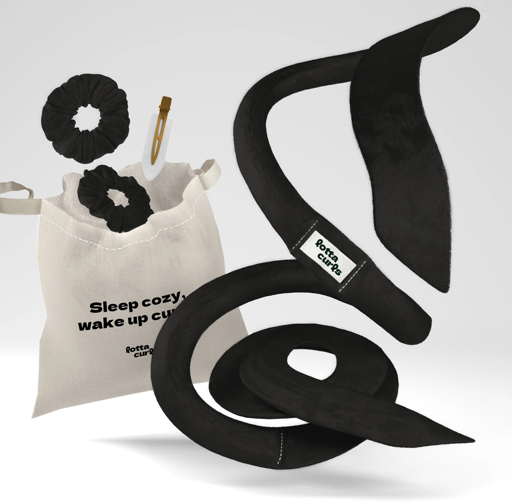 lotta curls  Lockenband Original Velvet Set, Royal Black