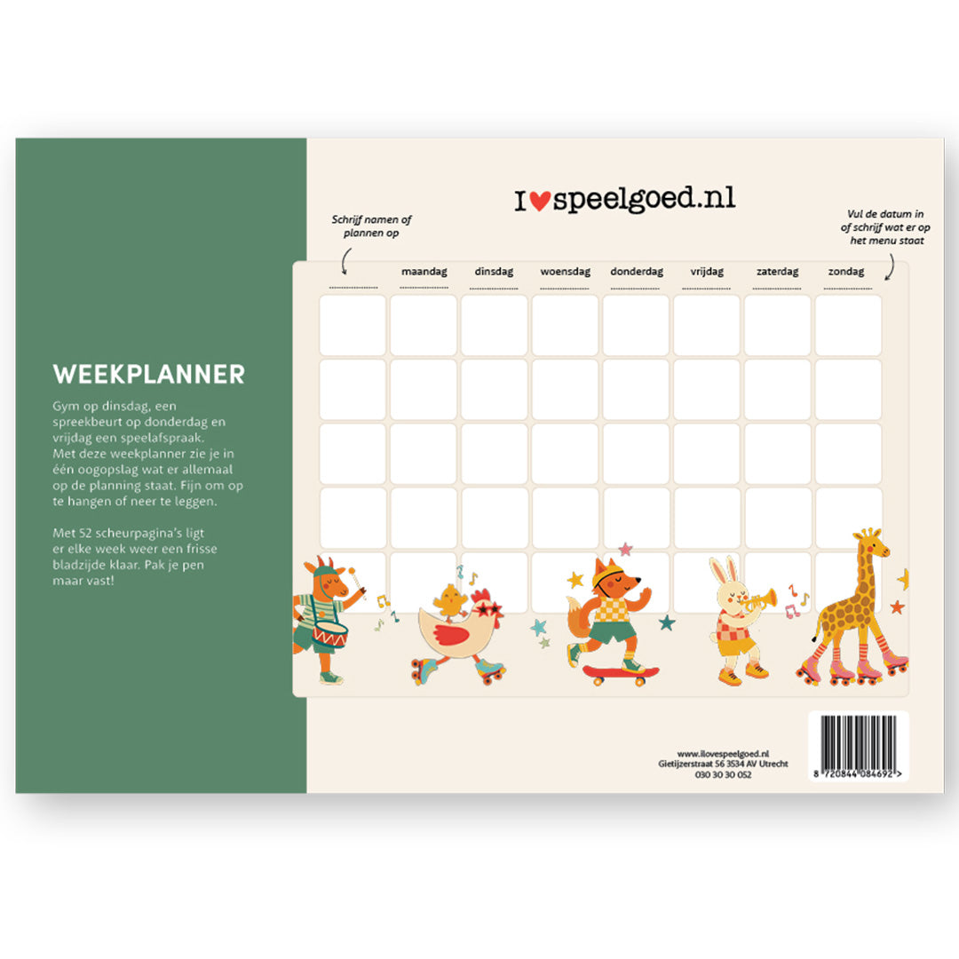 Weekplanner notitieblok