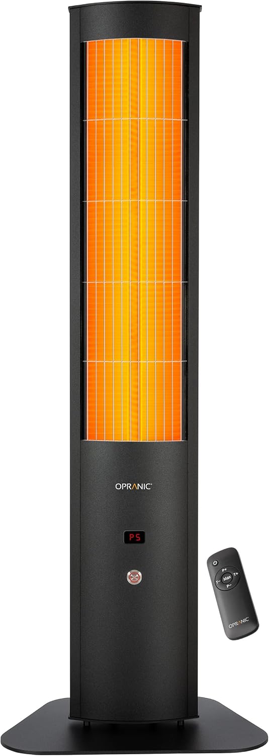 THOR Infrarot Heizstrahler Elektrisch mit Standfuß, 2300 Watt, Fernbedienung, IP65 Schutz für Außenbereich, Infrarotstrahler Terrasse, Terassenheizstrahler