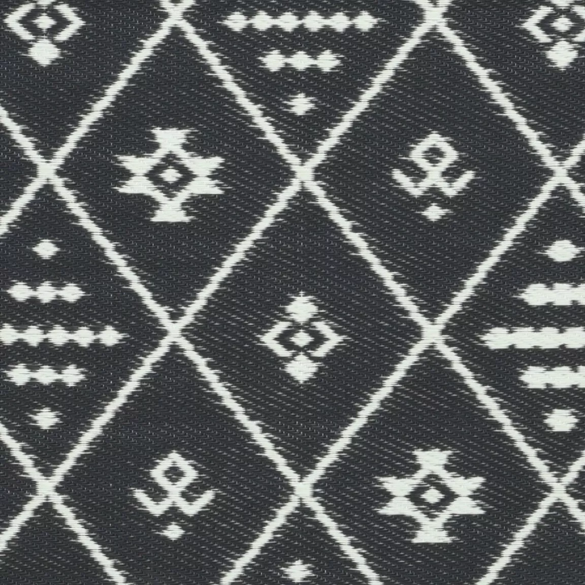 Tapis d'extérieur rectangulaire (180 x 120 cm) Inca Noir