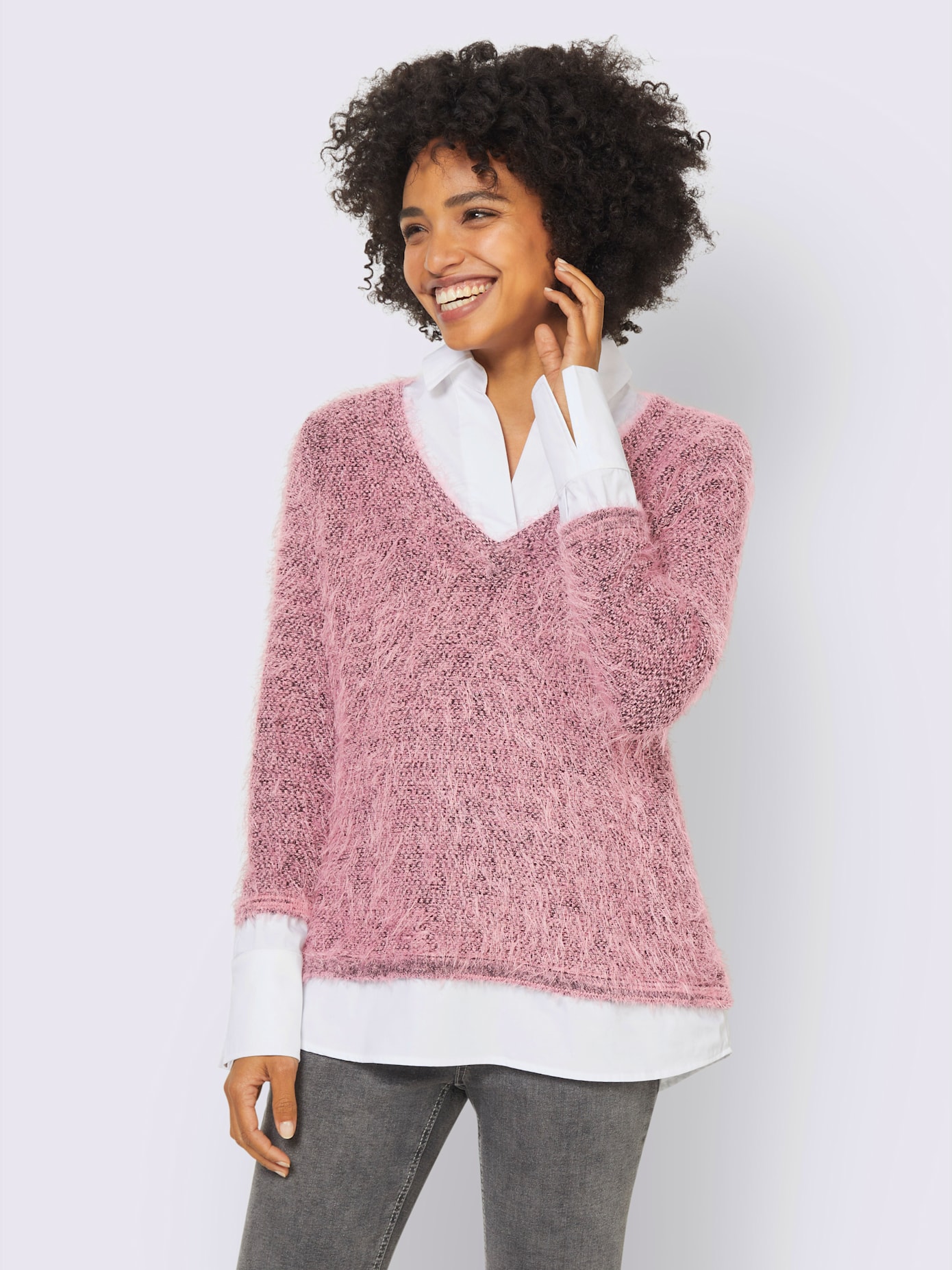 Pull aspect 2 en 1 tendance