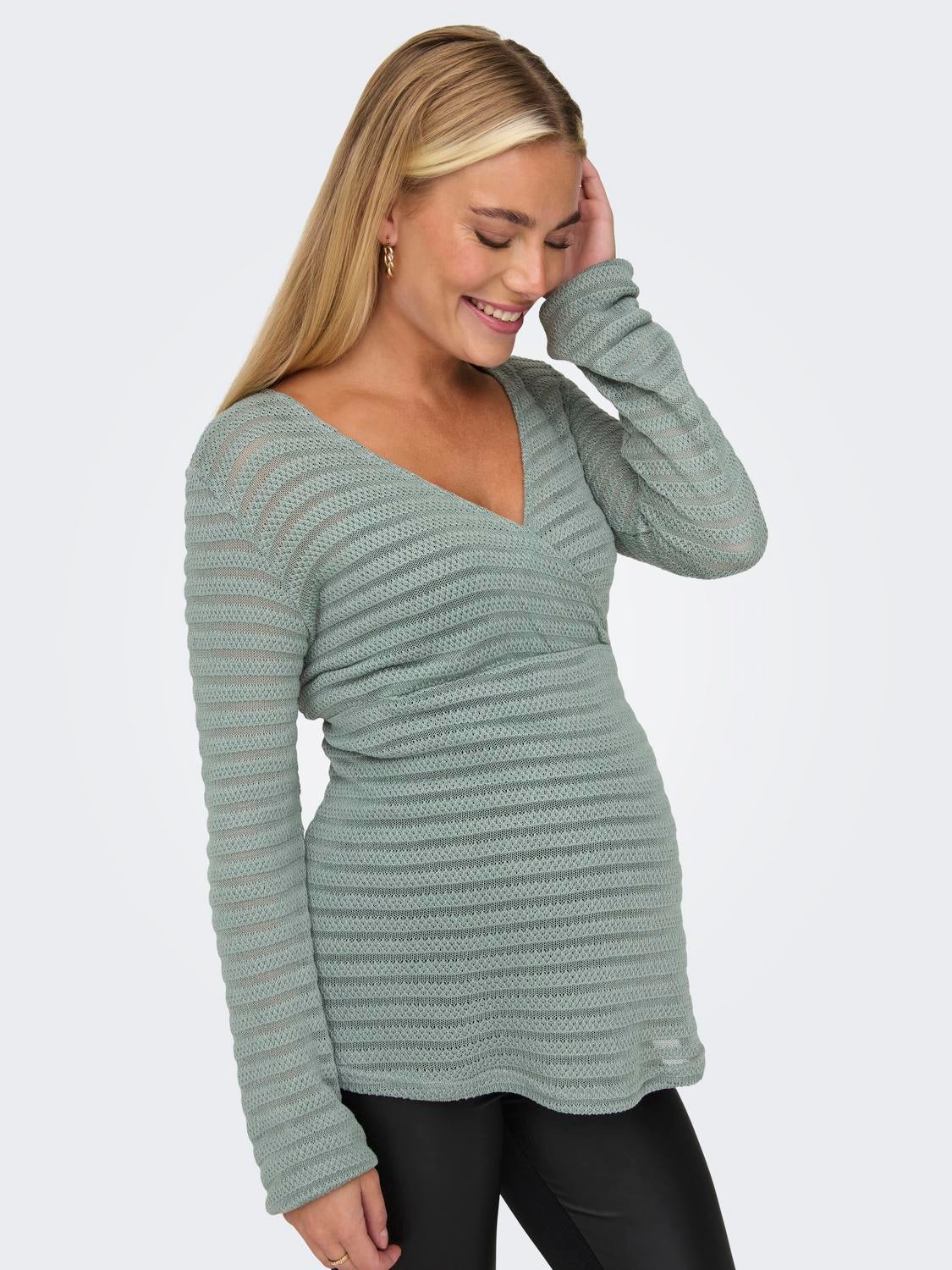 OLMELICIA Top Chinois Green