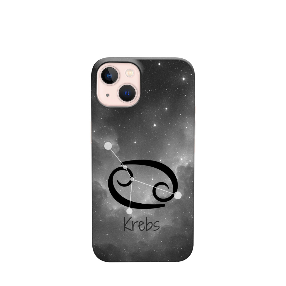 iPhone 13 Kunststoff Hülle Krebs 4 - Grau