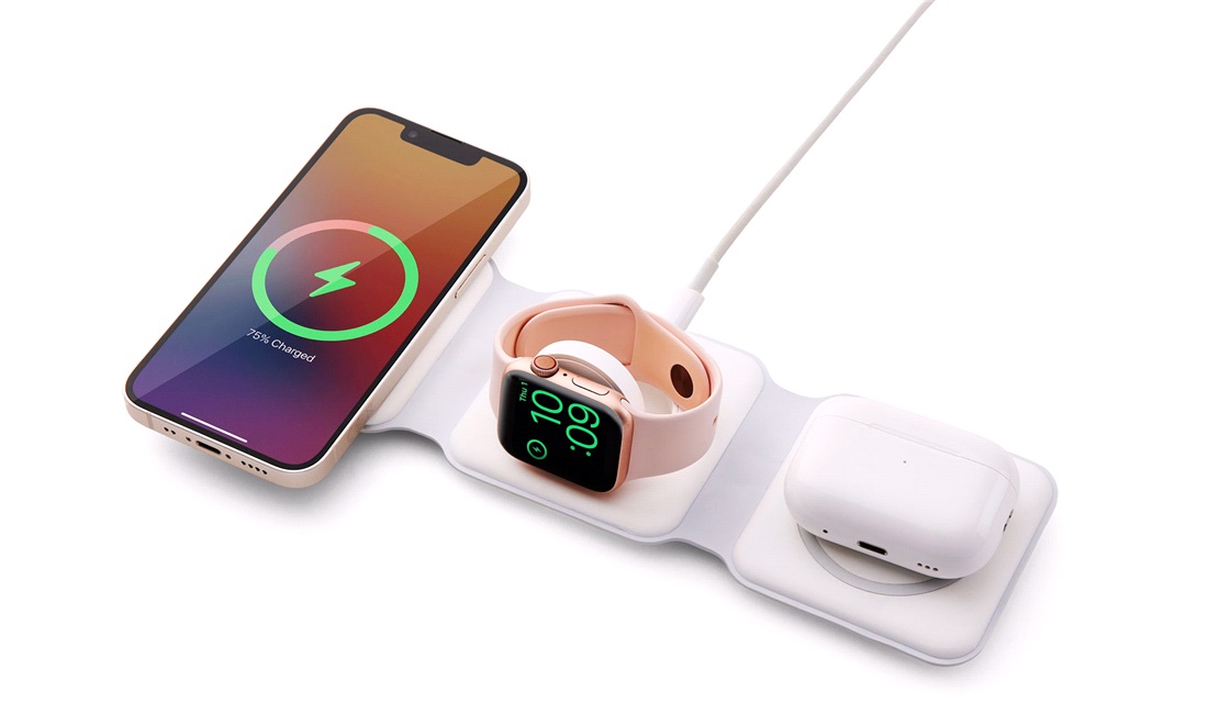 Foldbar 3i1 trådløs oplader