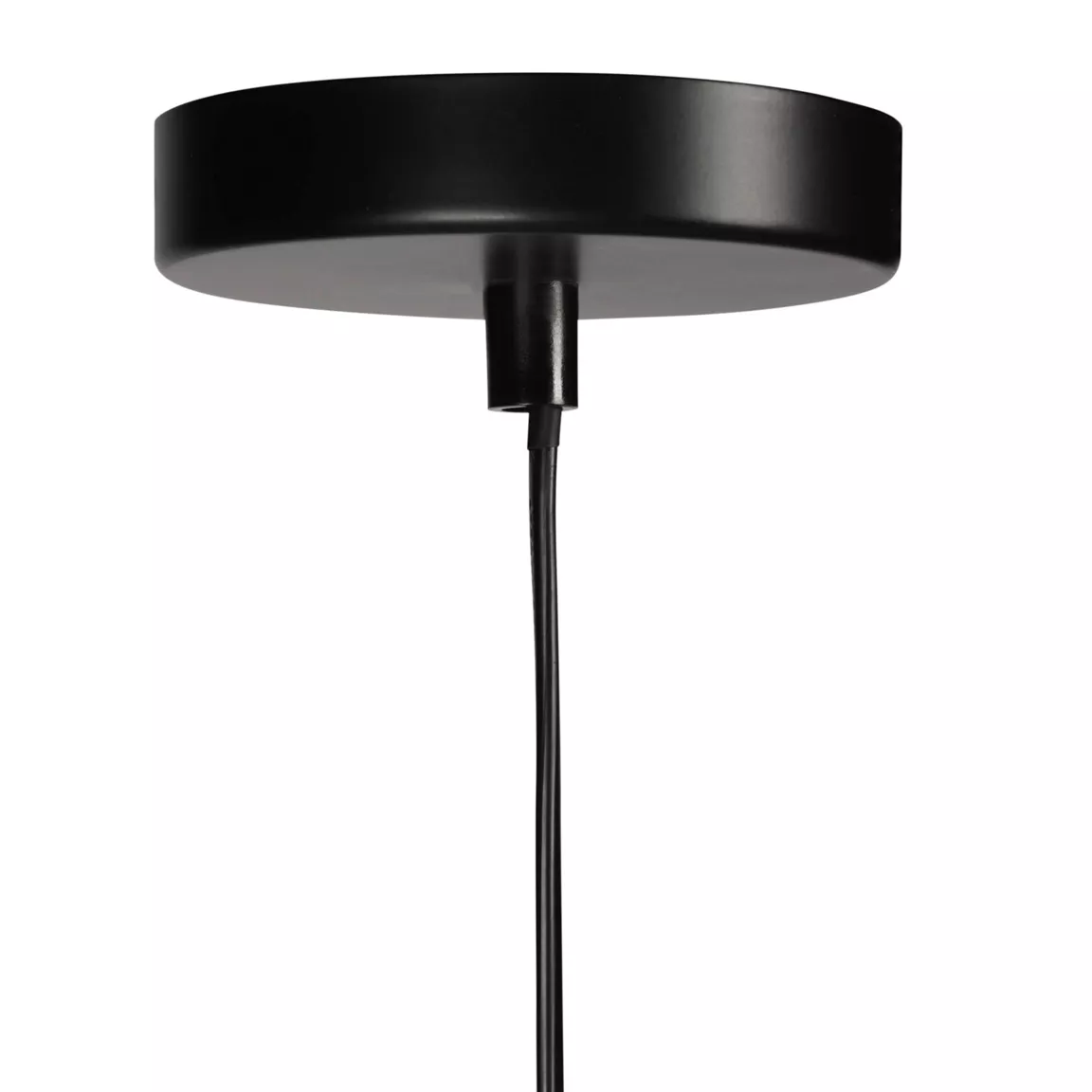 Suspension ronde métal vintage (D35 cm) Arsène Noir et beige
