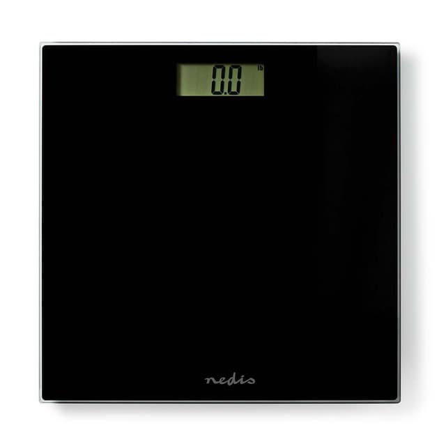 Nedis Personvægt | Digital | Sort | Hærdet Glas | Maksimal vejekapacitet: 150 kg