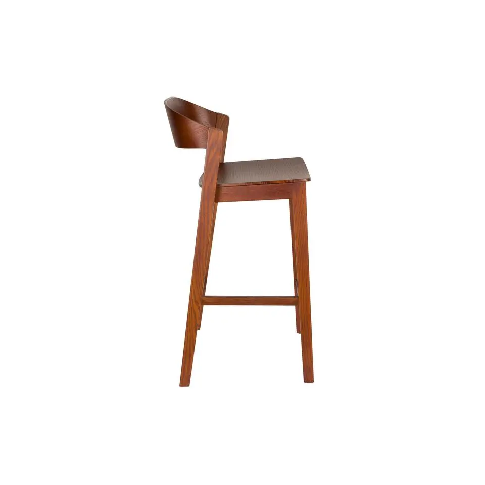 Housecraft Living Wooz Barkruk 65 cm Eikenhout Walnoot bruin