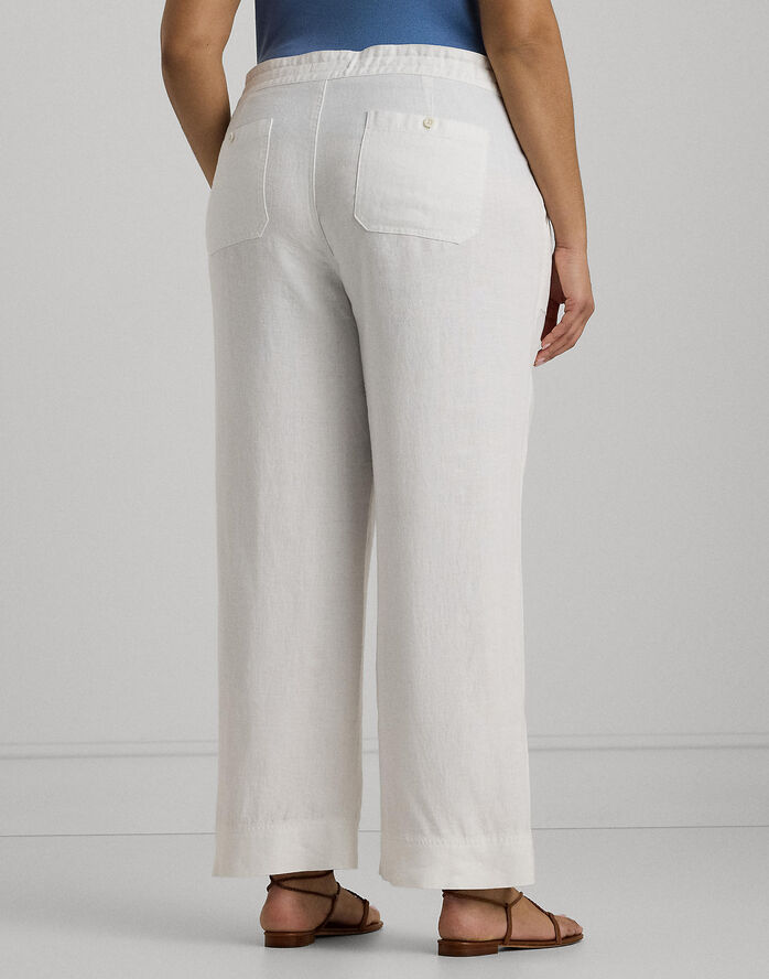 Lauren Ralph Lauren CLASSIC LINEN-PANT Hvid