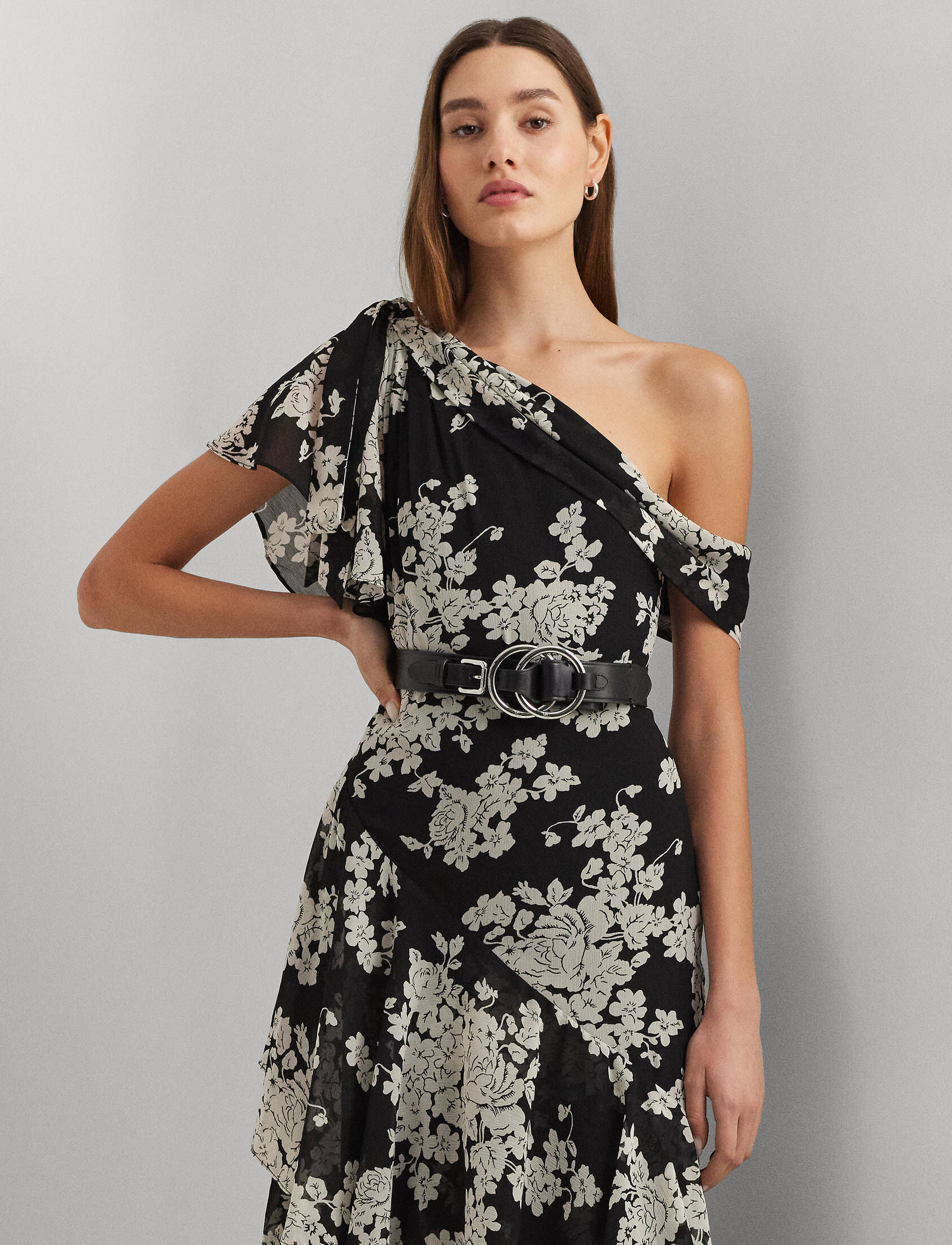 Lauren Ralph Lauren| Damen Abendkleid aus Knittergeorgette