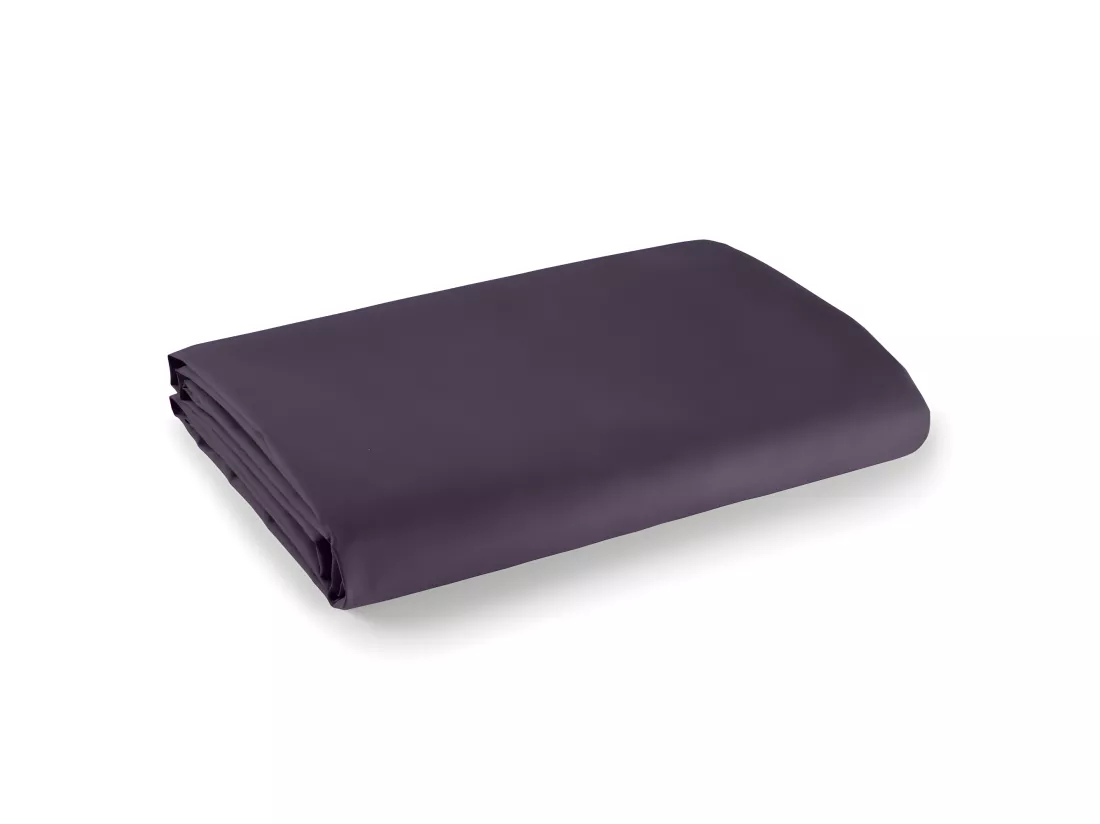 Drap Plat 1 Place Et 2 Places 100% Coton/57 Fils/cm² - Prune - 180 X 290 Cm Pour Lit 1 Place